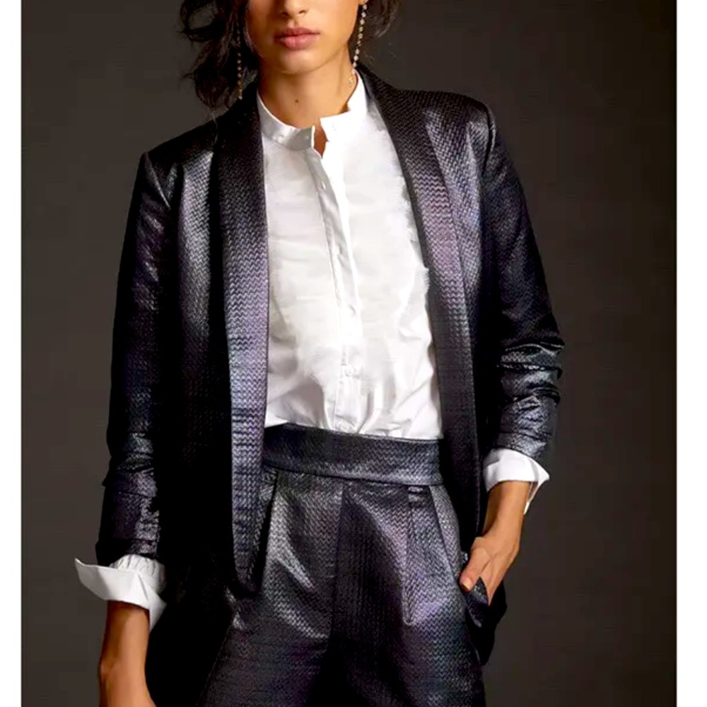 NWT Hutch for Anthropologie Fabulous Iridescent Blazer